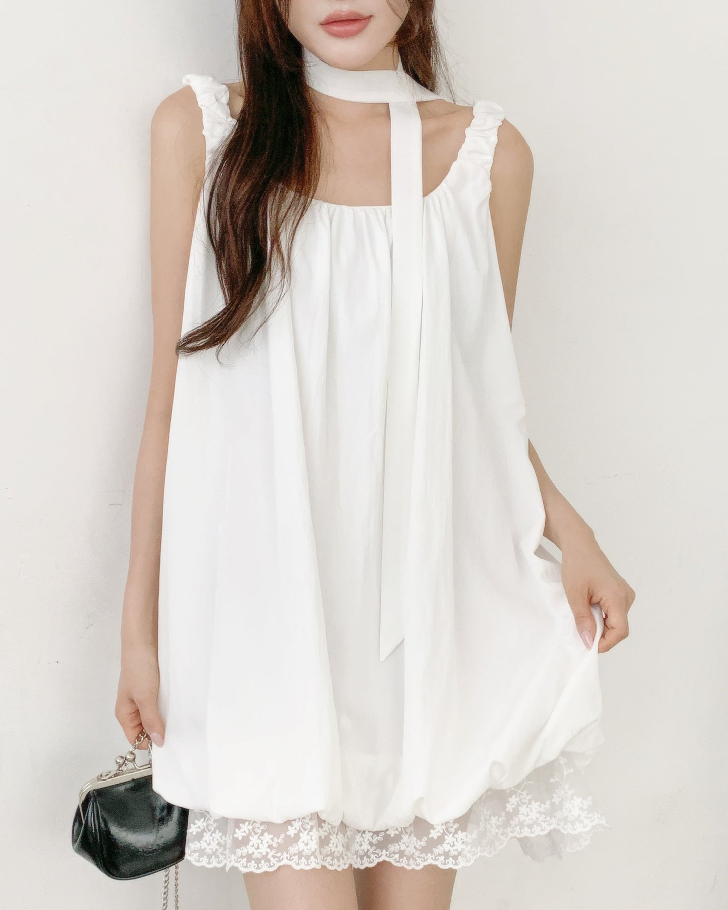 Lace balloon dress(チョーカー付き)