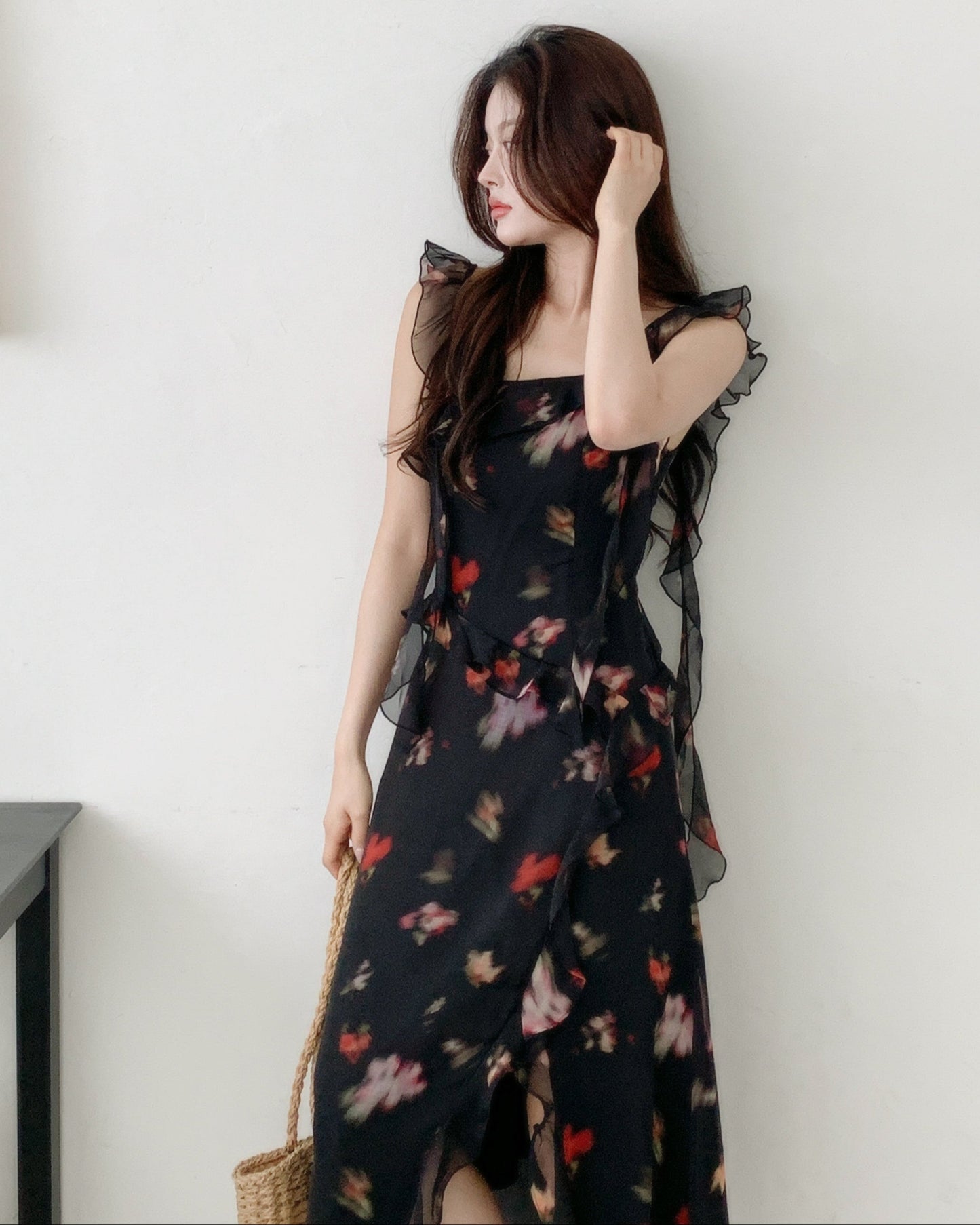 Flower ruffle dress