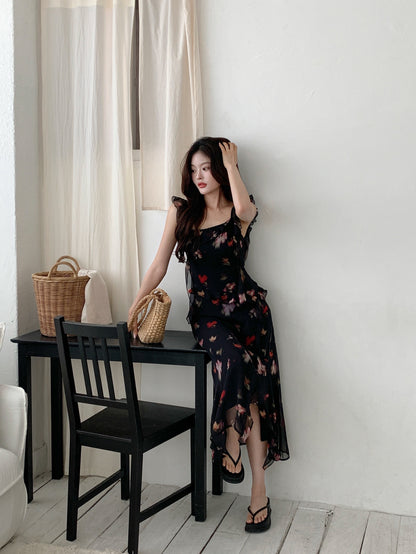 Flower ruffle dress