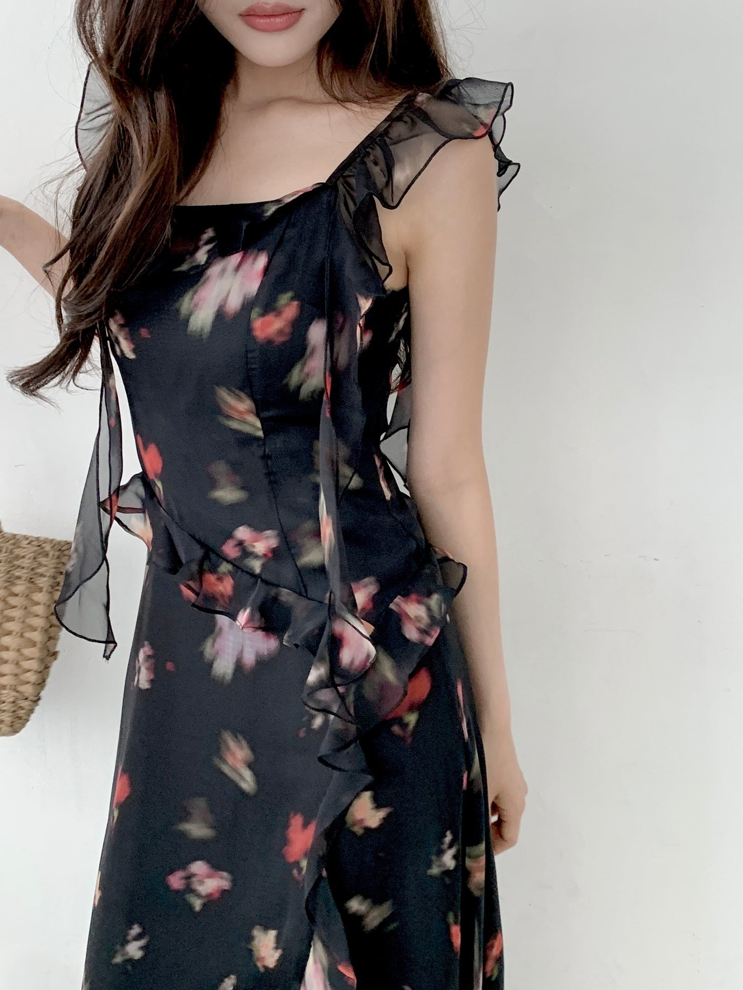 Flower ruffle dress
