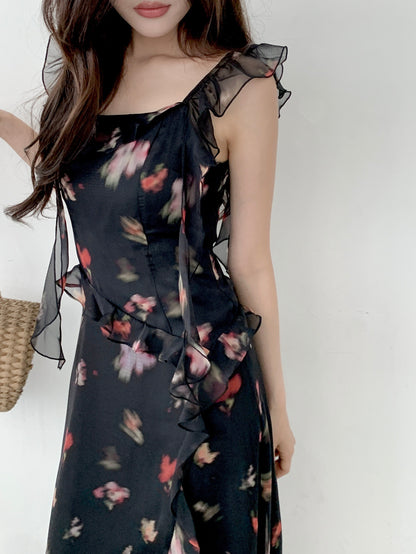 Flower ruffle dress